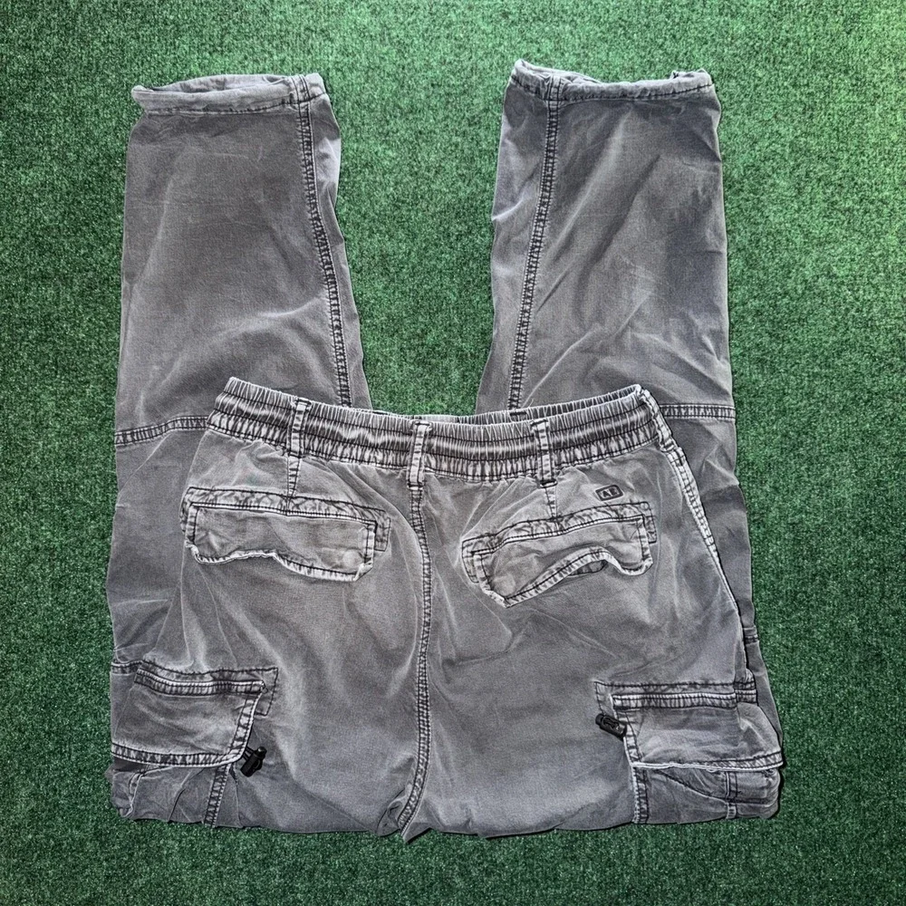 American Eagle AEO Flex Cargo Pants Men XS Elastic Drawstring Waist Baggy Y2K